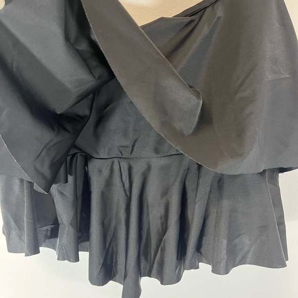 Shein Plus Size Bikini Set Animal Print Bottoms Black Ruffled Top Plus Size 4XL - Picture 8 of 12